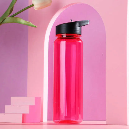 750ml Sports Water Bottle With Straw Outdoor Plastic Clear Dinkware Gym School Travel Camping Portable Leakproof Drinking Cup