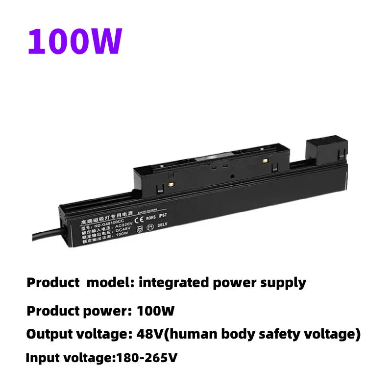 Magnetic Track Light Grille Flood Lamp Modern Embedded Flexible Linear Fixture LED Spotlight DC48V Ceiling Indoor Living