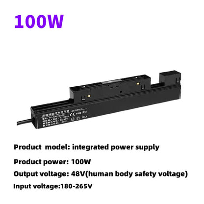 Magnetic Track Light Grille Flood Lamp Modern Embedded Flexible Linear Fixture LED Spotlight DC48V Ceiling Indoor Living