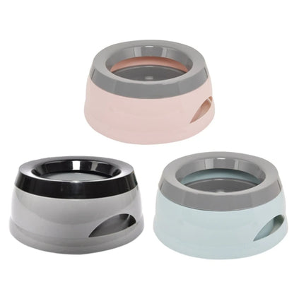 E15D 25oz Dog Water Bowl 750mL No Spill Slow Water Feeders Spill Proof Pet Bowl