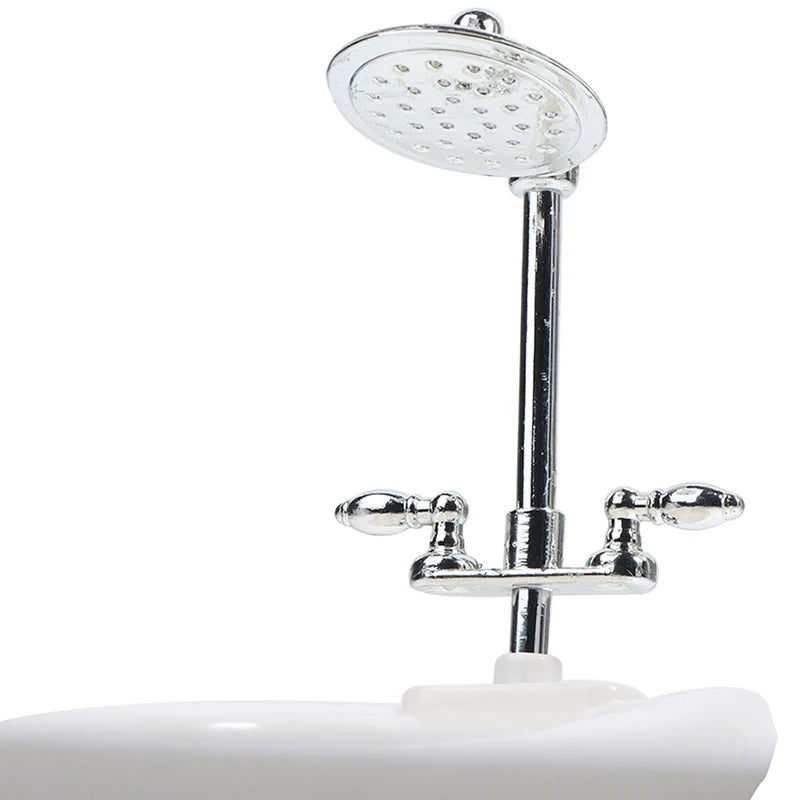 Dollhouse Miniatures Bathtub Furniture Bathroom Accessories Kids Pretend Toy