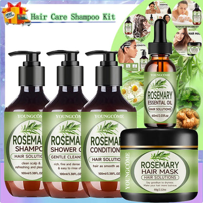 Rosemary Hair Essential Oil hair mask shampoos set Repair Hairs Damage Prevent Hair Loss Smooth Hairs Nourish Hair Care Oil 2025