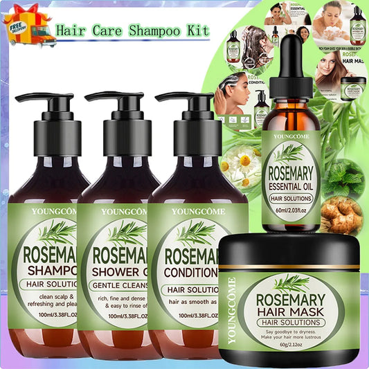 Rosemary Hair Essential Oil hair mask shampoos set Repair Hairs Damage Prevent Hair Loss Smooth Hairs Nourish Hair Care Oil 2025