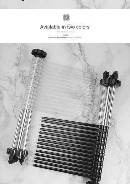 Drying rack manual rotating drying rack wake-up special hanging rack foldable easy to store kitchen tools