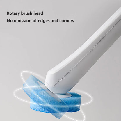 Wall-mounted Disposable Toilet Brush Cleaner Long Handle Bathroom Cleaning Brush With Replaceable Brush Head Toilet Accessories