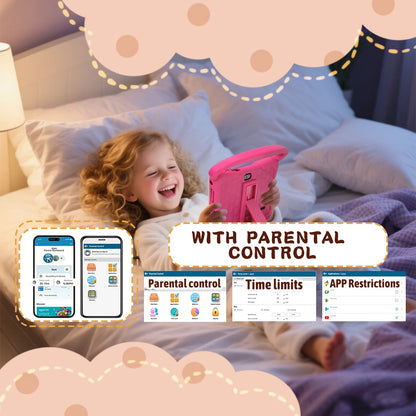 7-inch children's learning tablet parental control WIFI  dual cameras  high-definition screen anti drop  no Adapter