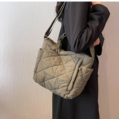 Large capacity Tote Bags for Women Shoulder Side Bag Fashion Space cotton Shopper Shopping Bags cute Ladies Totes 2022 Winter