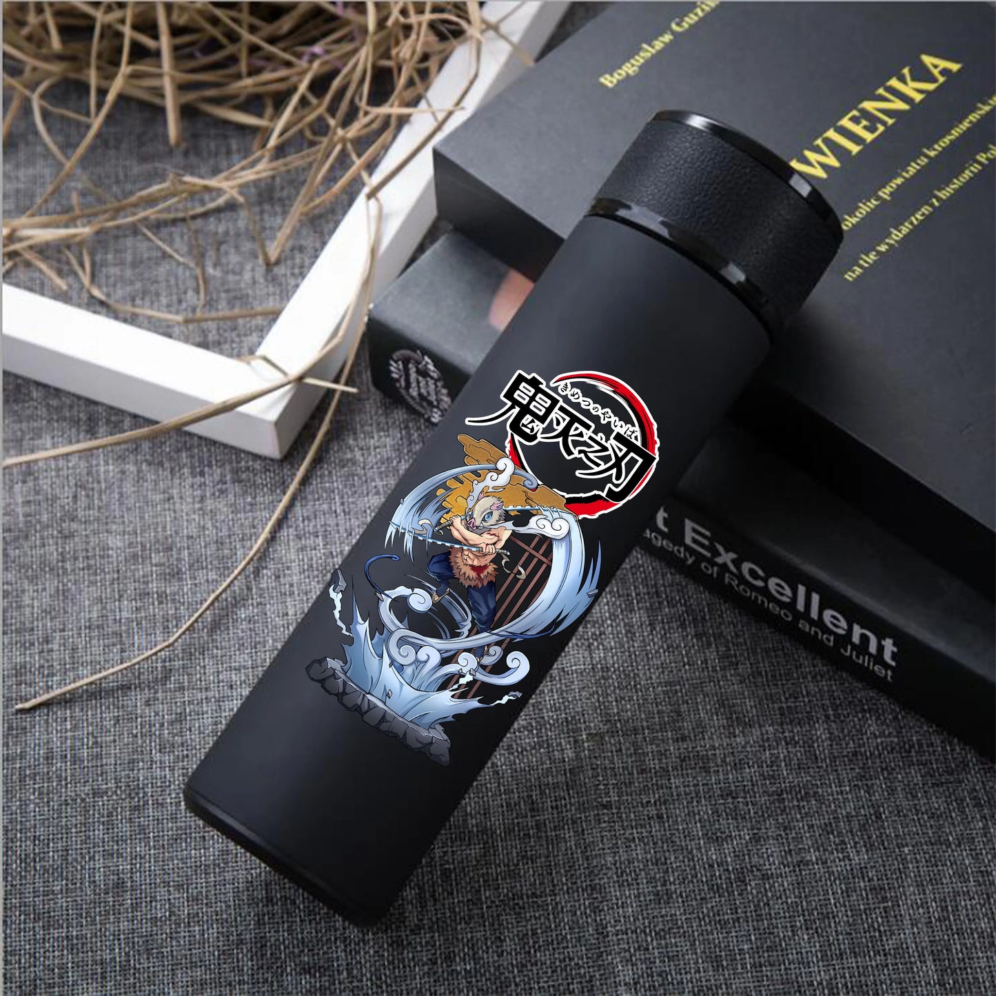 Anime Demon Slayer Kimetsu Vacuum Cup 304 Stainless Steel Thermos Vacuum Flask Water Bottle Gift