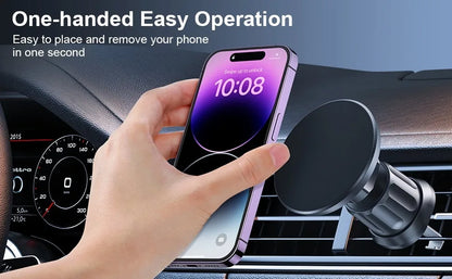 Magnetic Car Phone Holder Adjustable 360° Rotation Air Vent Strongest Adhesion Mag-Safe Car Mount for iPhone 16/15/14/13 Series