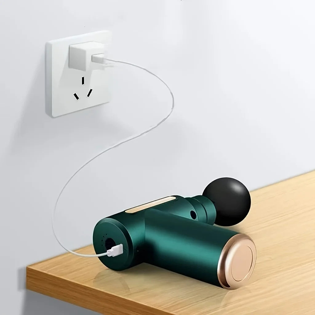 Portable Massage Gun,Muscle Relaxation Fascia Massager,6pcs Set Includes All Accessories,6 Adjustable Strength Levels,Ideal Gift