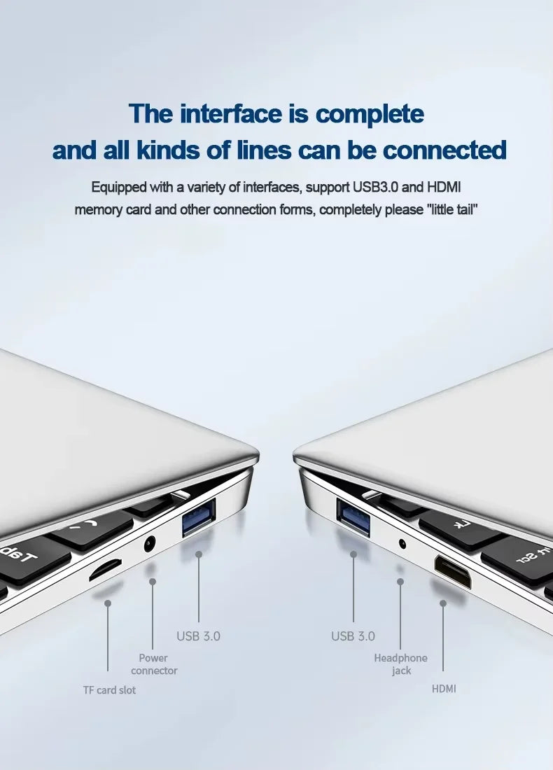 2025 New Laptop Computer Windows 11 Intel Pentium N3700 Notebook PC Gamer 12GB RAM 1TB 2TB SSD 1920*1080 Office Study Computer