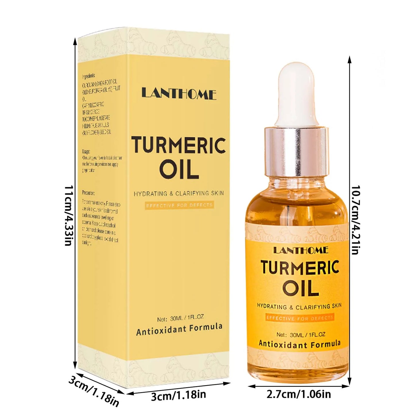 30ml Turmeric Oil Facial Turmeric Serums Deep Moisture Serums Turmeric Freckle Whitening Serum Nourish Smooth Face Skin Care