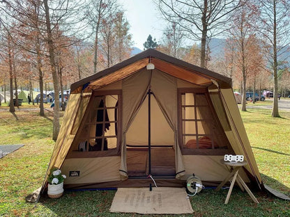 Multi Person Camping Cabin Outdoor Rain Proof Camping Luxury Villa Camp Large Tent