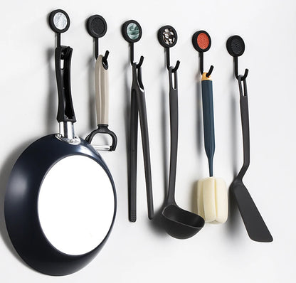 Gold Robe Hook Space Aluminum Wall Mounted Adhesive Hat Key Hooks Coat Towel Holder Home Decor For Kitchen Bathroom Hardware