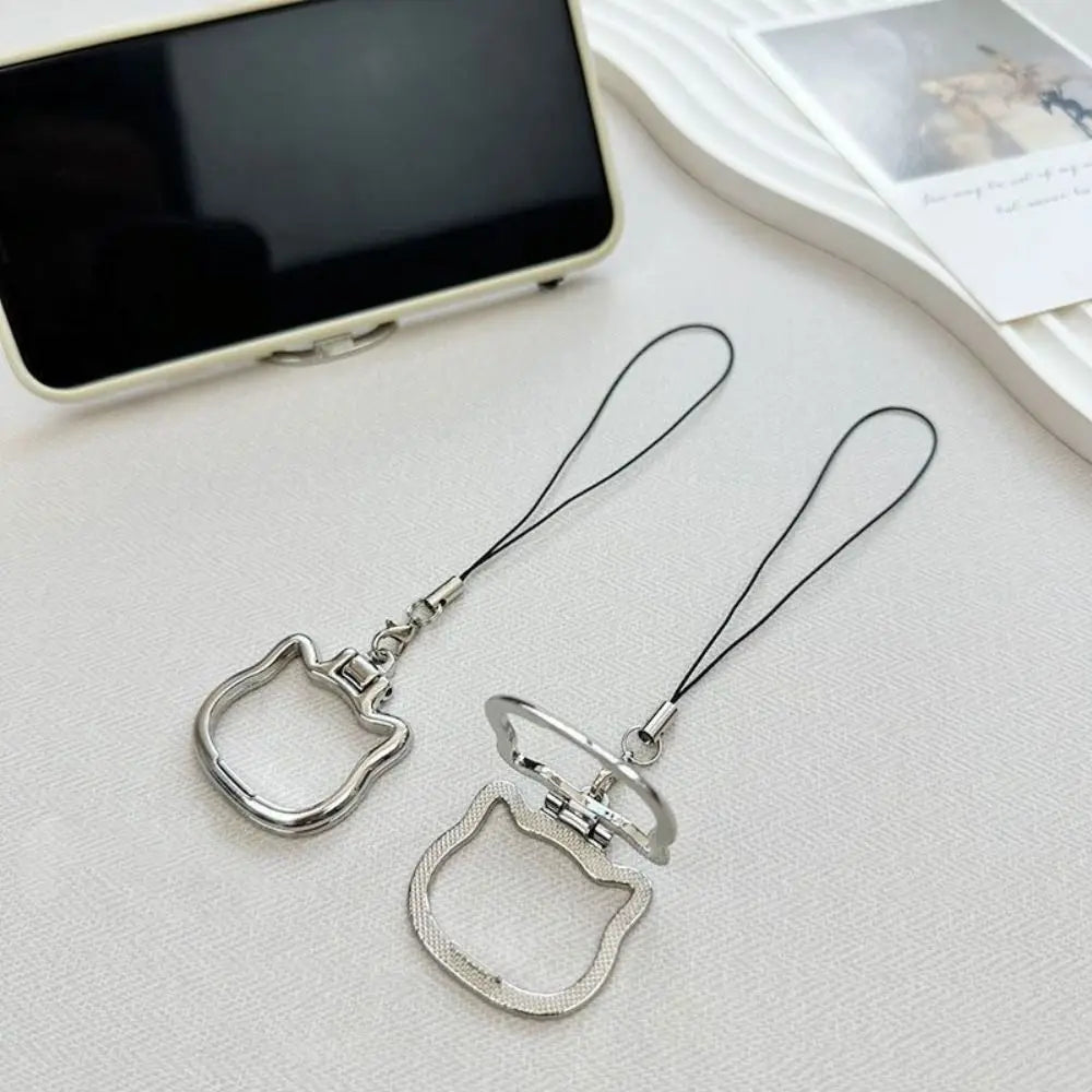 New 2-in-1 Mobile Phone Hanging Rope Foldable Kickstand Desktop Phone Holder Cell Phone Accessories Phone Lanyard