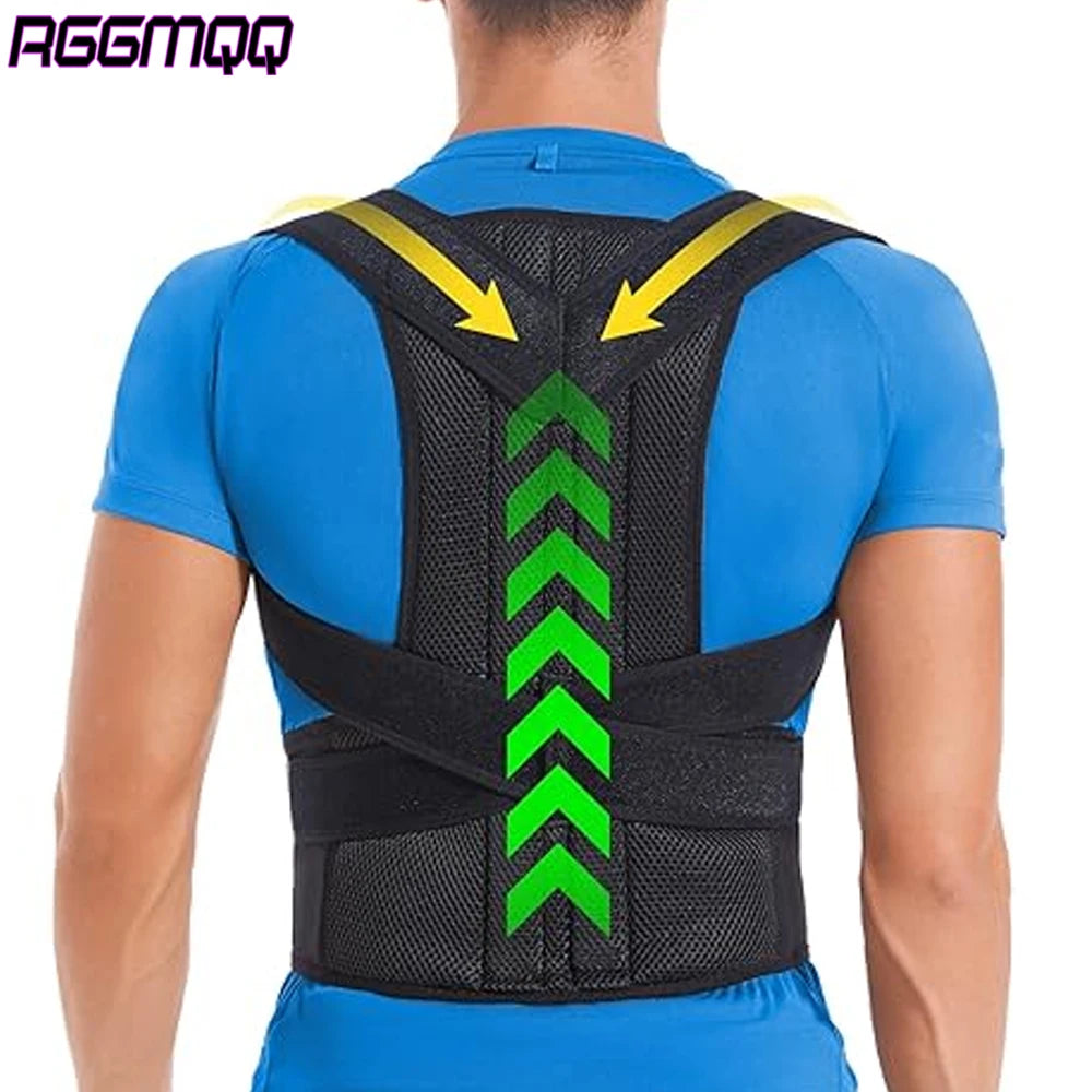 Posture Corrector for Men Women - Adjustable Back Brace for Upper&Lower Back Pain - Lumbar & Shoulder Support to Improve Posture