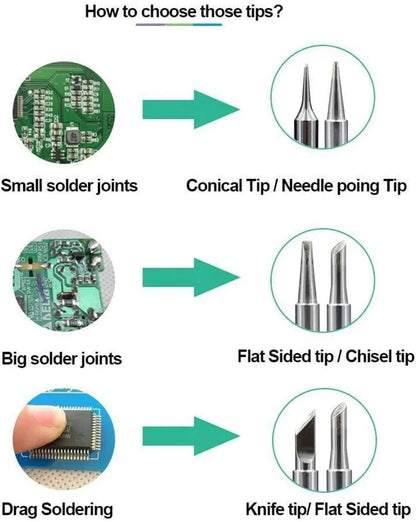 New Electric Soldering Iron 60W Adjustable Temperature Replaceable Soldering Iron Head Soldering Iron Pen Welding Kit
