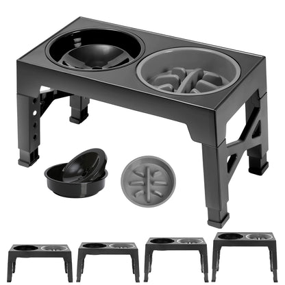 5-speed adjustable lifting dog bowl rack floating bowl slow food bowl suitable for small medium and large pets