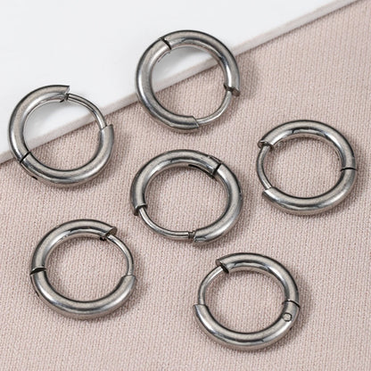 10pcs Stainless Steel Hoop Earrings 2.0mm Ear Ring Round Circle Earring