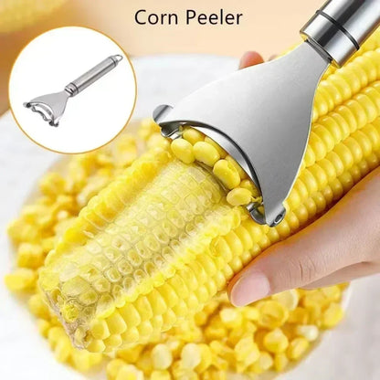 Stainless Steel Corn Planer with Ergonomic Handle – Effortlessly Peel & Separate Corn Husks for Fresh Fruit/Vegetable Prep