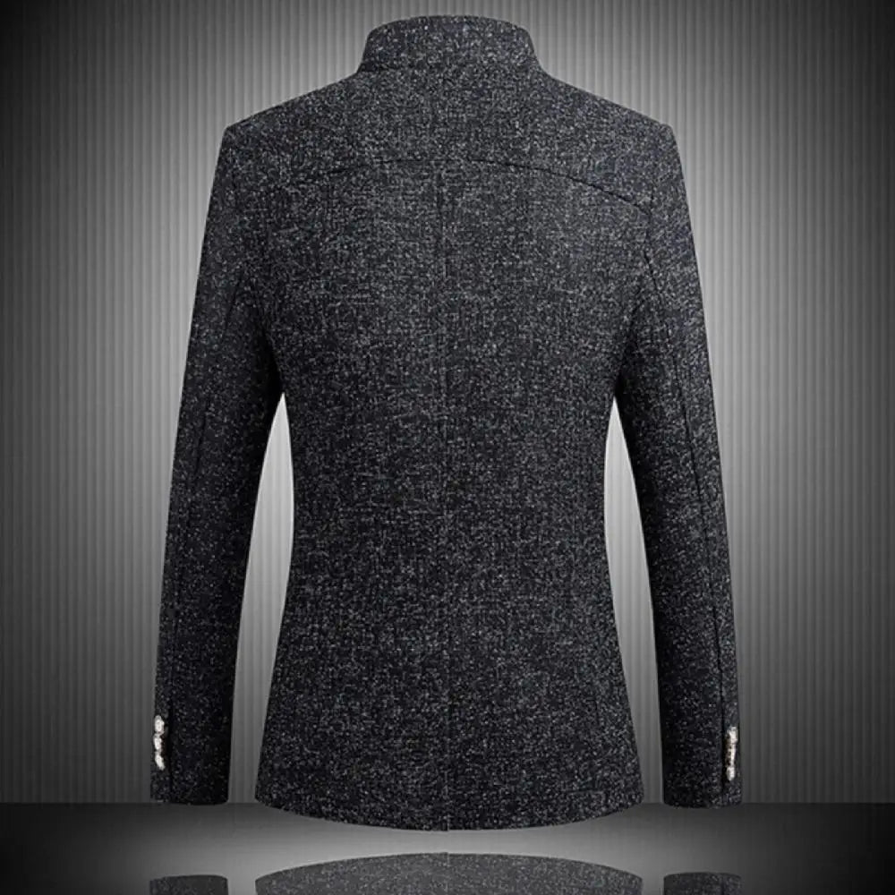 Men Suit Coat Luxury Men Business Casual Solid Color Suit Jacket Oversize Coats Male Stand Collar Single breasted Blazer