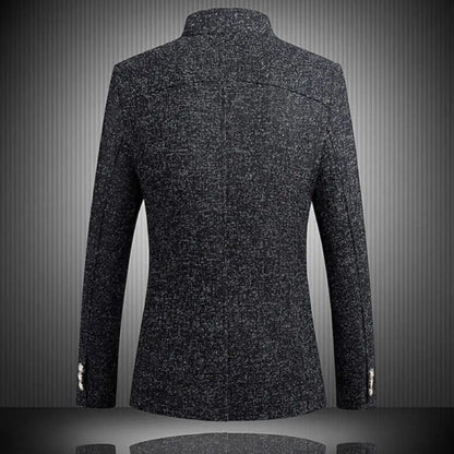 Men Suit Coat Luxury Men Business Casual Solid Color Suit Jacket Oversize Coats Male Stand Collar Single breasted Blazer