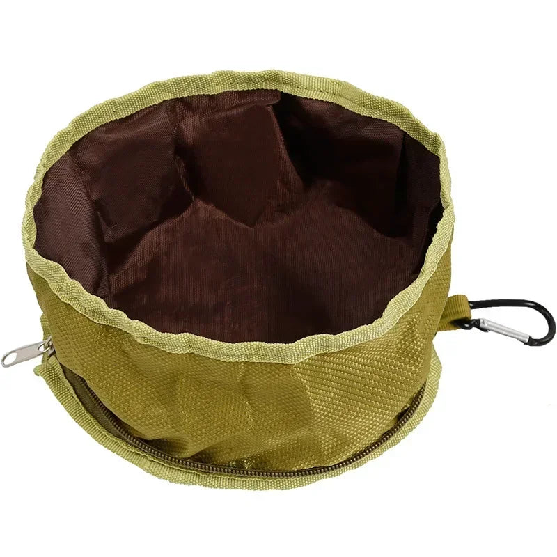 1100ML Large Capacity Dog Drinking Water Container Foldable Dog Water Bowl Food Storage Bag Outdoor Hiking Folding Pet Bowl