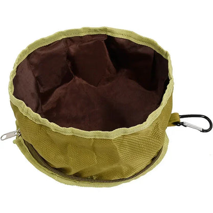 1100ML Large Capacity Dog Drinking Water Container Foldable Dog Water Bowl Food Storage Bag Outdoor Hiking Folding Pet Bowl