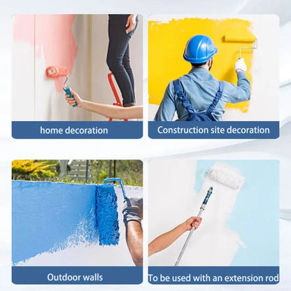 10pc Paint Roller Brush Dense Bristles Latex Paint Roller For Painting Walls, Cabinets, Doors, Fences