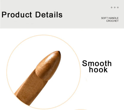 KOKNIT DIY Knitting Needles Hook Handle Wood Crochet Hook  Home Knitting Weave Yarn Crafts Knitting Tools Big Size 15/20/25mm