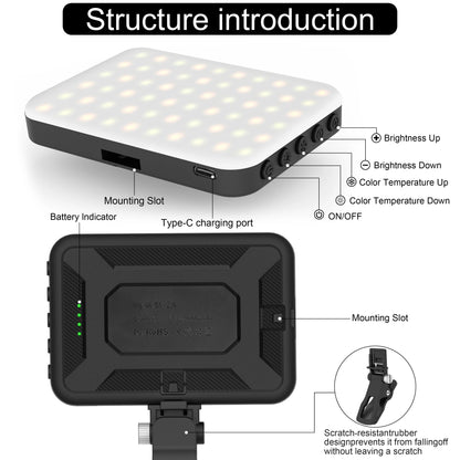 Led Photo Fill Light Dimmable,for Phone,iPhone,Photography Video Lighting for Video Recording, Makeup,TikTok,Selfie,Vlog