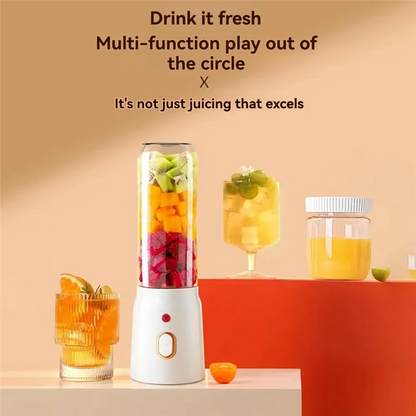 B84B-450Ml Blender Double Cup USB Rechargeable With 10-Blades Smart Safety Lock Automatic Power Off When Cover Is Opened