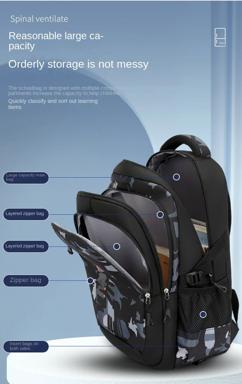 School Rolling backpack bag School Bags with wheels Student wheeled Backpacks for boys Children School Trolley Bag Waterproof