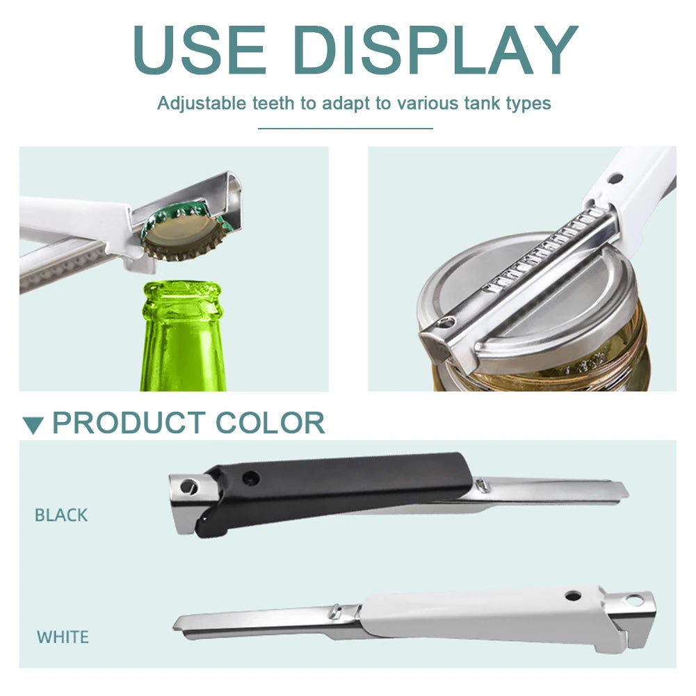 Multifunctional Can Jar Openers Adjustables Bottle Lid Opener Portable Beer Bottles Lid Removal Tool Kitchen Accessories