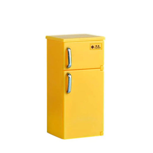 Fridge Toy Model Freezer Miniature Dollhouse Accessories 1:12 Dollhouse Miniature Doll House Decoration Simulation Refrigerator