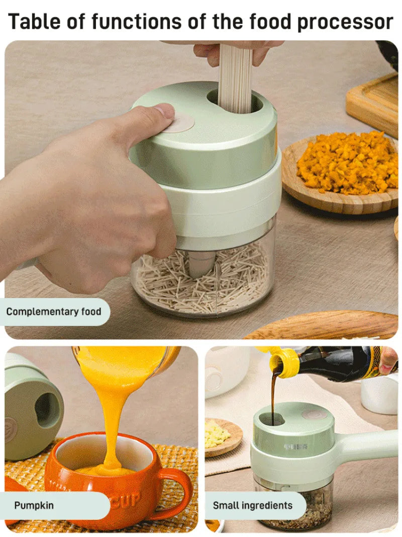 Home Electric Vegetable Cutter Vegetable Chopper Automatic Chopper Slicer Multifunctional Gatling Chopper Garlic Mincer
