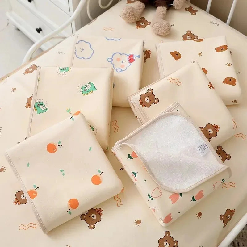 120*90CM Infant Change Diaper Pad Cover Washable Newborn Bed Nappy Mattress Crib Sheet Waterproof Baby Urine Mat Cotton Reusable