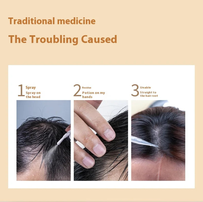 Head massager, scalp medication comb, a comfortable vibrating device for massaging the scalp