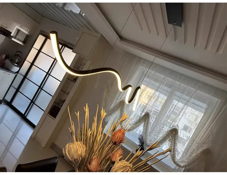 Dining Room Lamp Chandelier Light Luxury Lamps Modern Minimalist Dining Room Dining Table Bar Nordic Minimalist Strip 2025 New