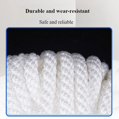 10m White Safety Rope Climbing Rope Multifunctional Reusable Safety Rope Waterproof Wear-resistant Escape Ropes Outdoor Camping