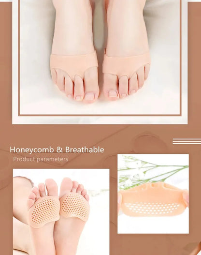 Silicone Forefoot Pads for Women High Heel Pain Relieve Inserts Breathable Foot Care Pads Half Shoe Insole Cushion Accessories