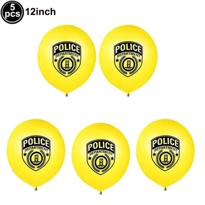 Police Party Birthday Decorations Tableware Police Party Plates Napkins Party Supplies Police Officer Theme Birthday Party Decor