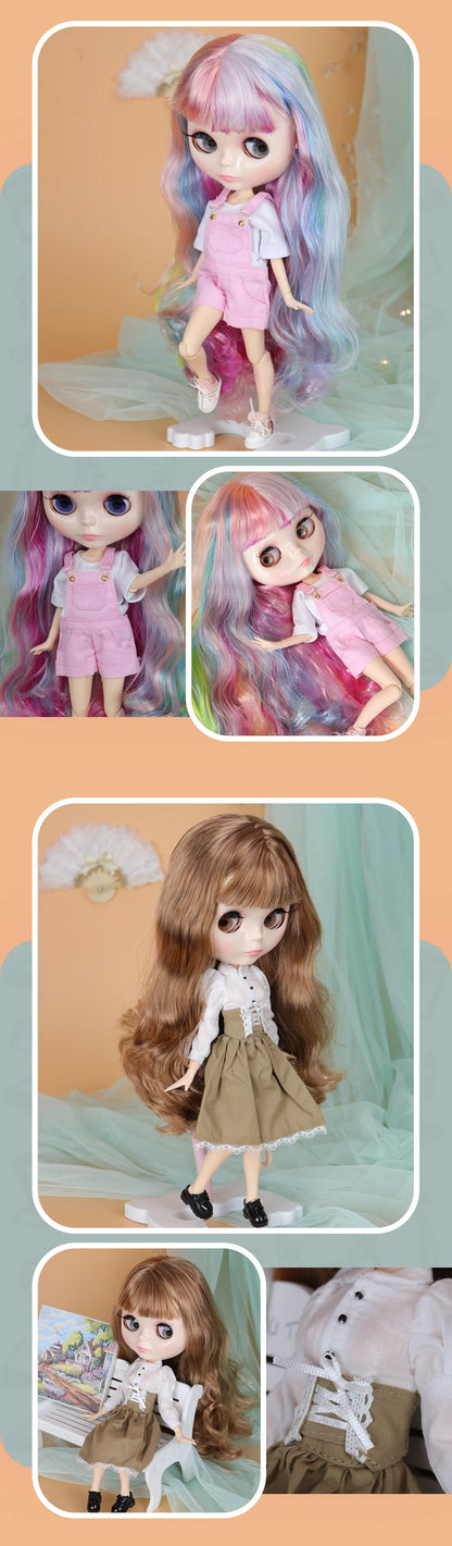 ICY DBS Blyth Doll Cute Combination Including Clothes Shoes Hand Set AB Cosplay Dressing 1/6 BJD Anime Girl OB24