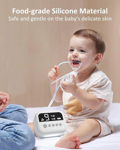 Baby Nasal Aspirator Electric Nose Cleaner with Built-In Music & Night Light Rechargeable Nose Booger Sucker for Infants Babies