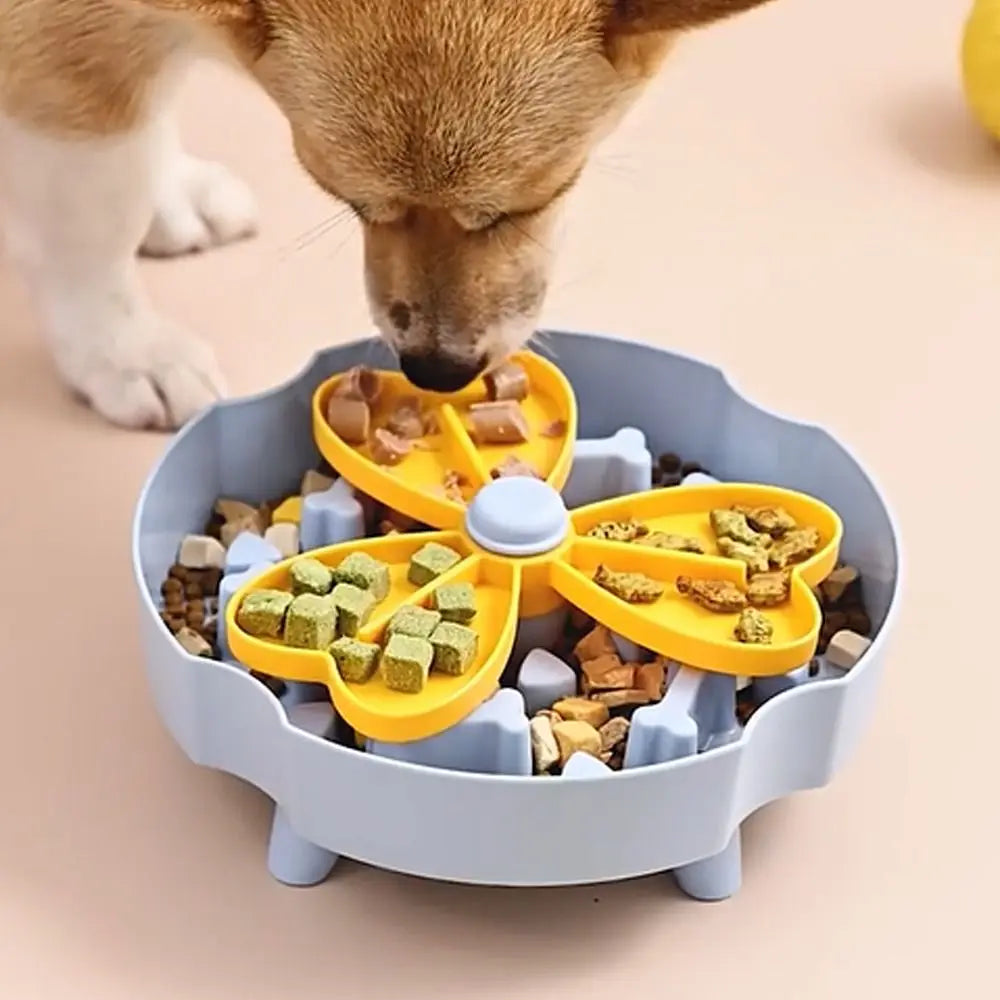 Funny Anti Choking Dog Slow Food Bowl Rotating Interactive Pet Feeding Toy Durable Anti Slip Puppy Training Toy Gift
