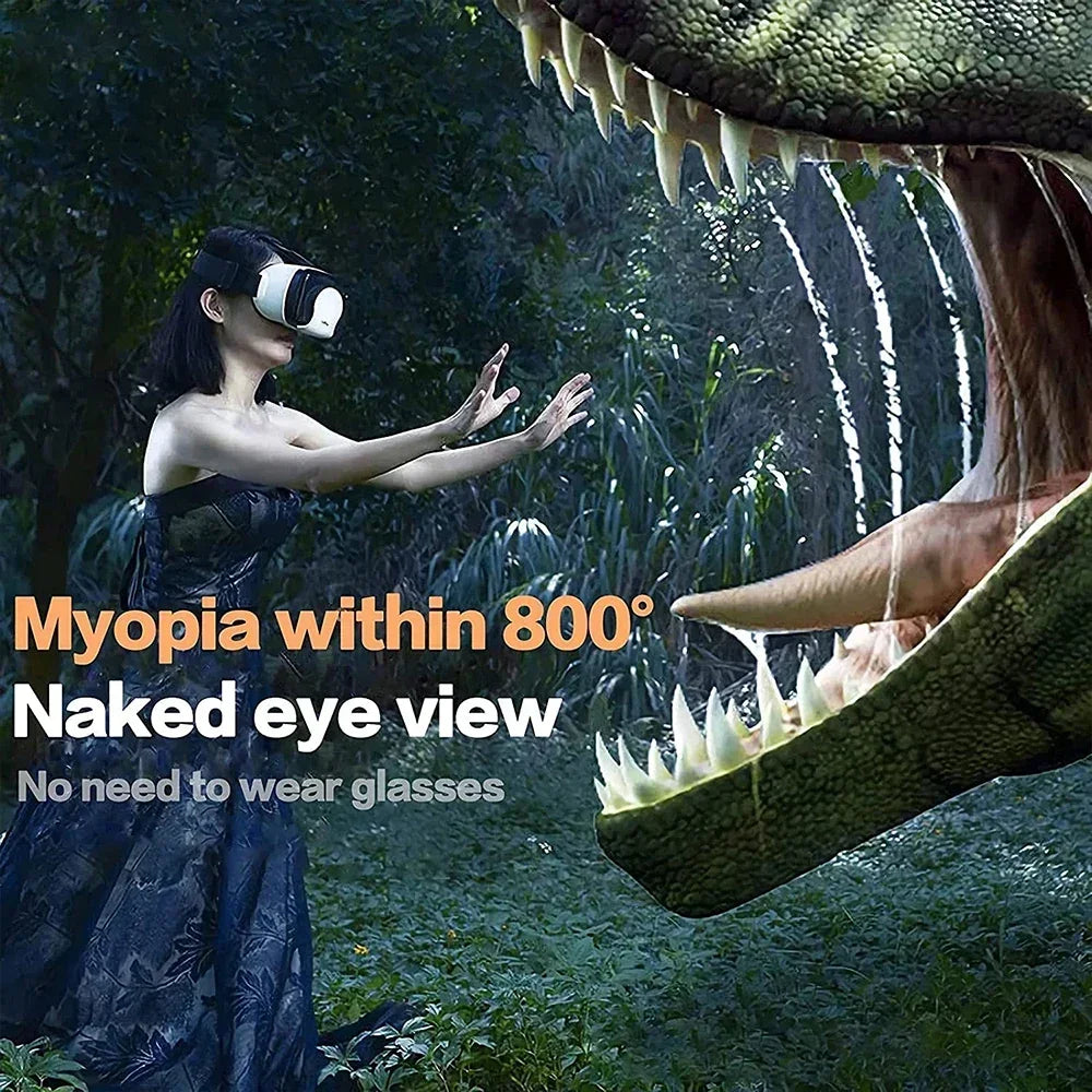 2025 New VR Headset 3D Virtual Reality Glasses 7" Stereo Headset with Remote Controller for IOS Android Smartphones