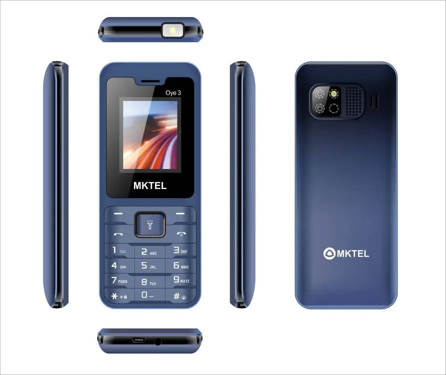 MKTEL OYE 3 Feature Phone 1.77inch Display 1800mAh Dual SIM Dual Standby MP3 MP4 FM Radio with Strong Torch Senior Phone