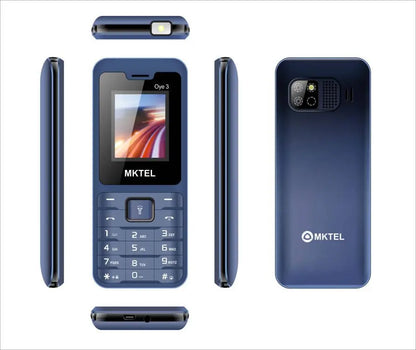 MKTEL OYE 3 Feature Phone 1.77inch Display 1800mAh Dual SIM Dual Standby MP3 MP4 FM Radio with Strong Torch Senior Phone
