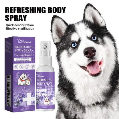 Pet Deodorization Spray 50ml Dog Perfume Lavender Oil Deodorization Spray Anti Itching Fragrant Pet  Cat and Dog Beauty Care
