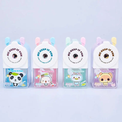 School Supplies Cartoon Animal Gift Pencil Sharpener Anti Sticking Lead Automatically Enters Lead Hand-cranked Mechanical Tool